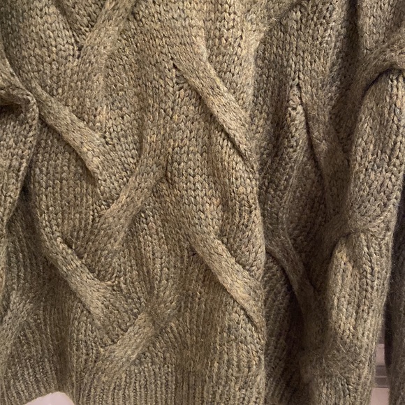 NWT Madewell Somervell Modern Cable Turtleneck Sweater, Size XS Olive Green - Picture 6 of 8
